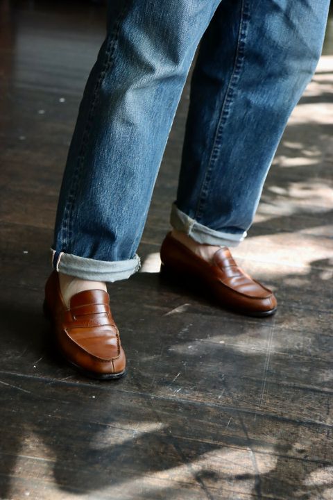 A.PRESSEデニム Washed Denim Wide Pantsスタイル