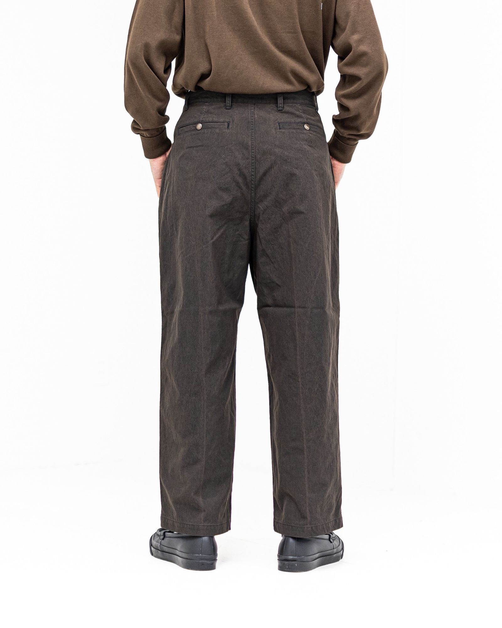 コムデギャルソンオム26SS ナイロンオックス製品染ワークパンツ(HQ-P003-051)BROWN☆2月6日(金)発売！