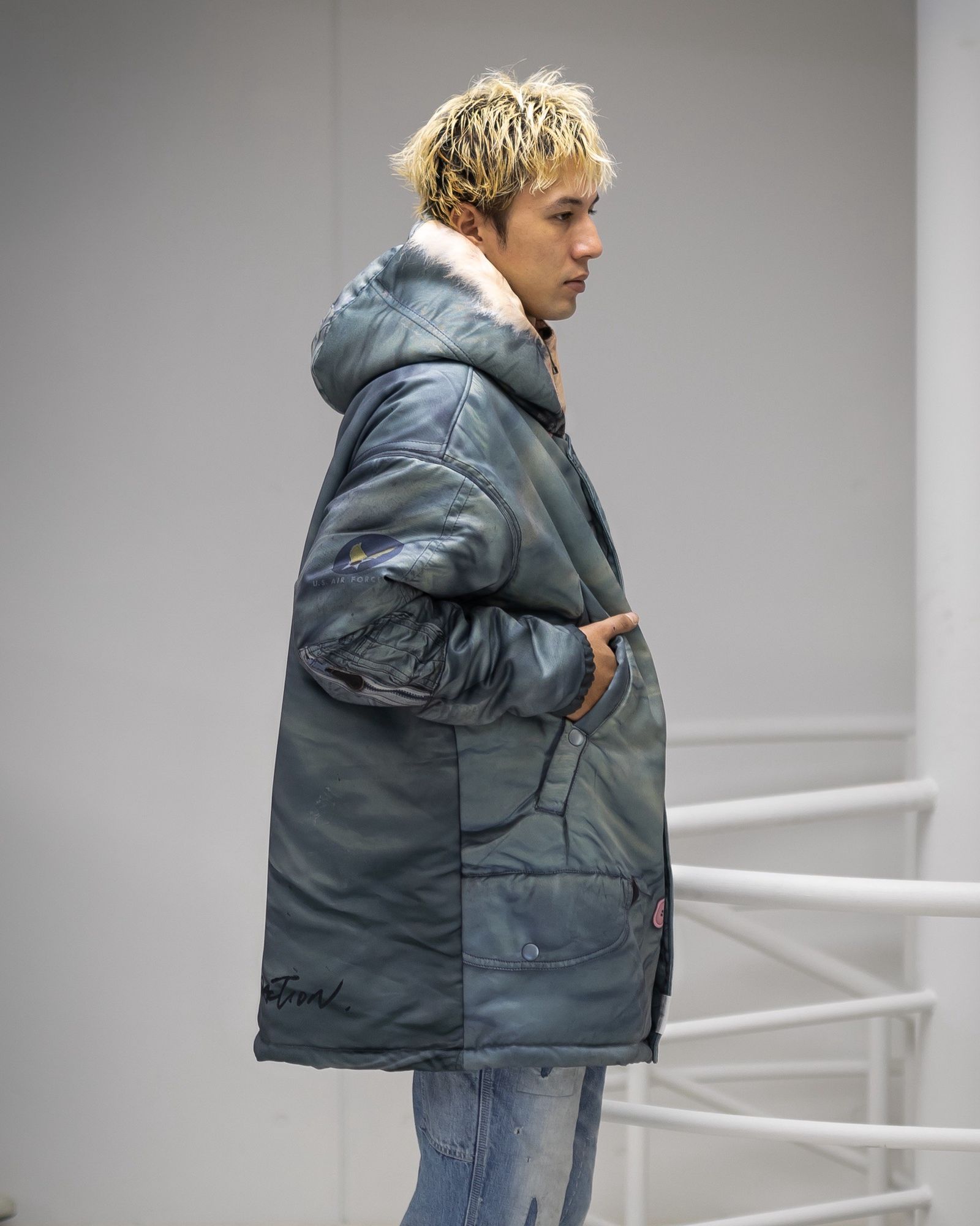 TALKING ABOUT THE ABSTRACTION N3BPRINT PADDET JKT MARKスタイル