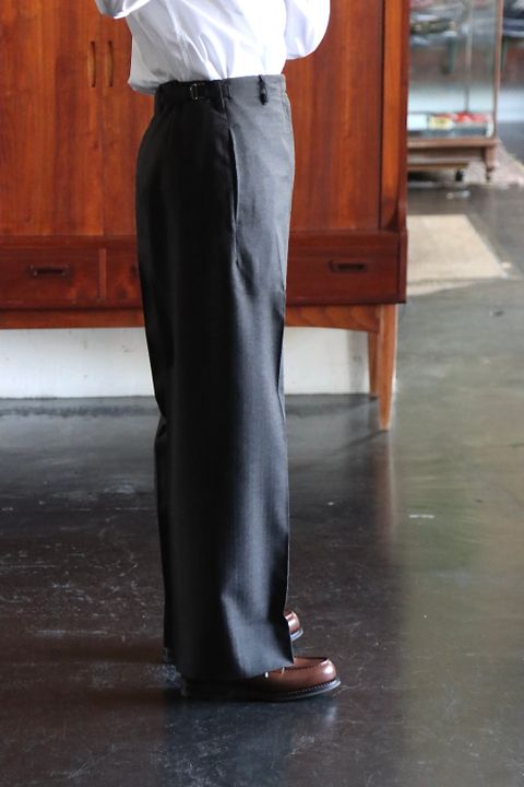 Ets.MATERIAUX マテリオ セレモニーパンツ"CHARCOAL"style.1
