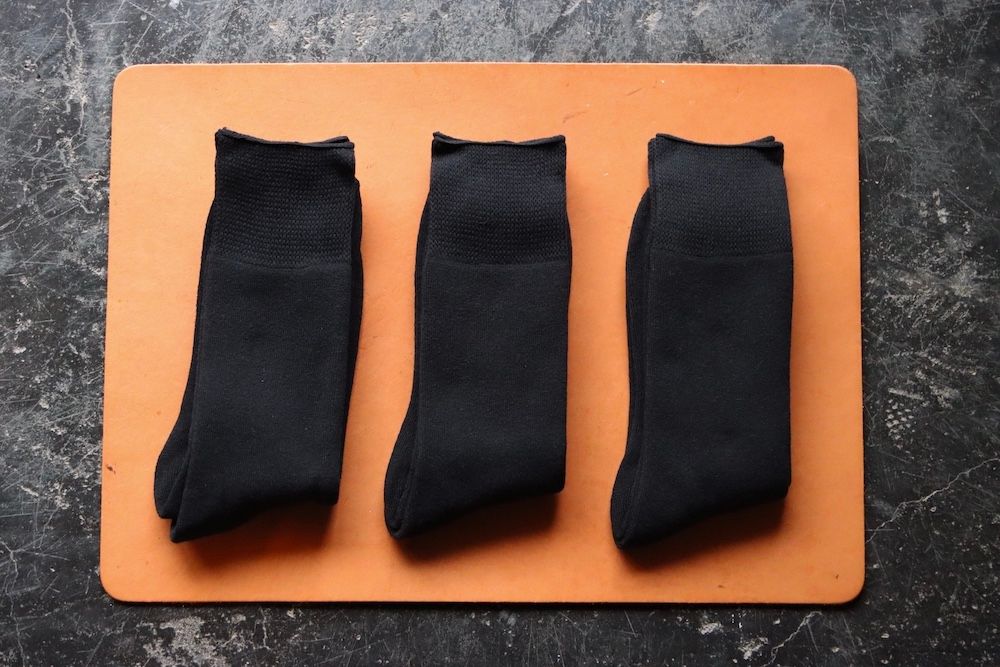 グラフペーパー ソックス 3-Pack Socks(BLACK)