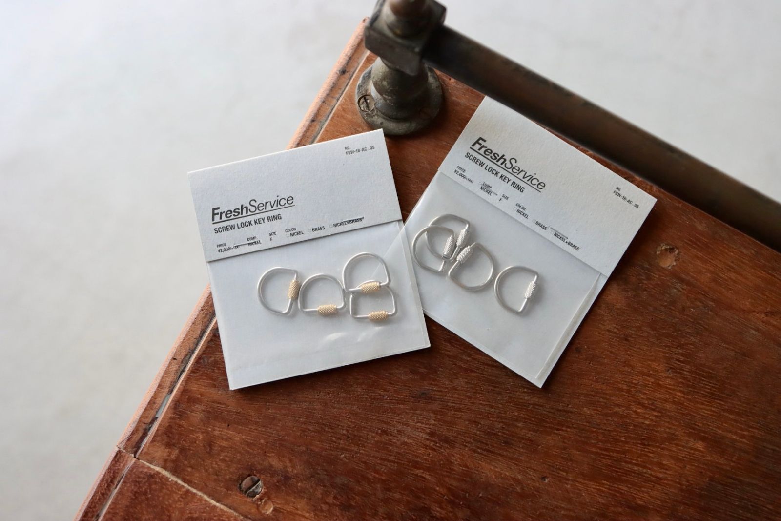 フレッシュサービス Screw Lock Key Ring(FSP253-99058B)NICKEL☆8月2日(土)発売！