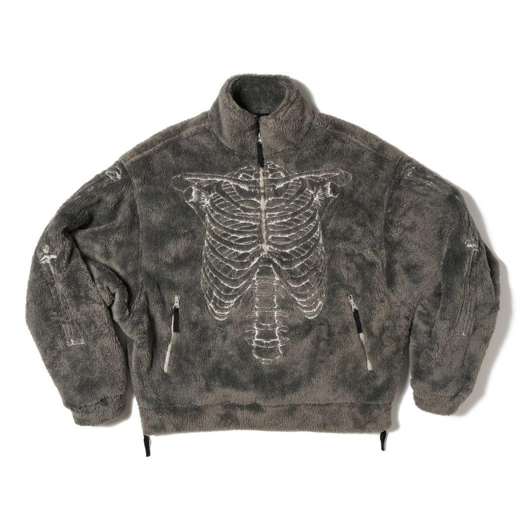 doublet 25AW GLOWINTHEDARK SKELTON FLEECEJACKET (25AW32BL232) GREY