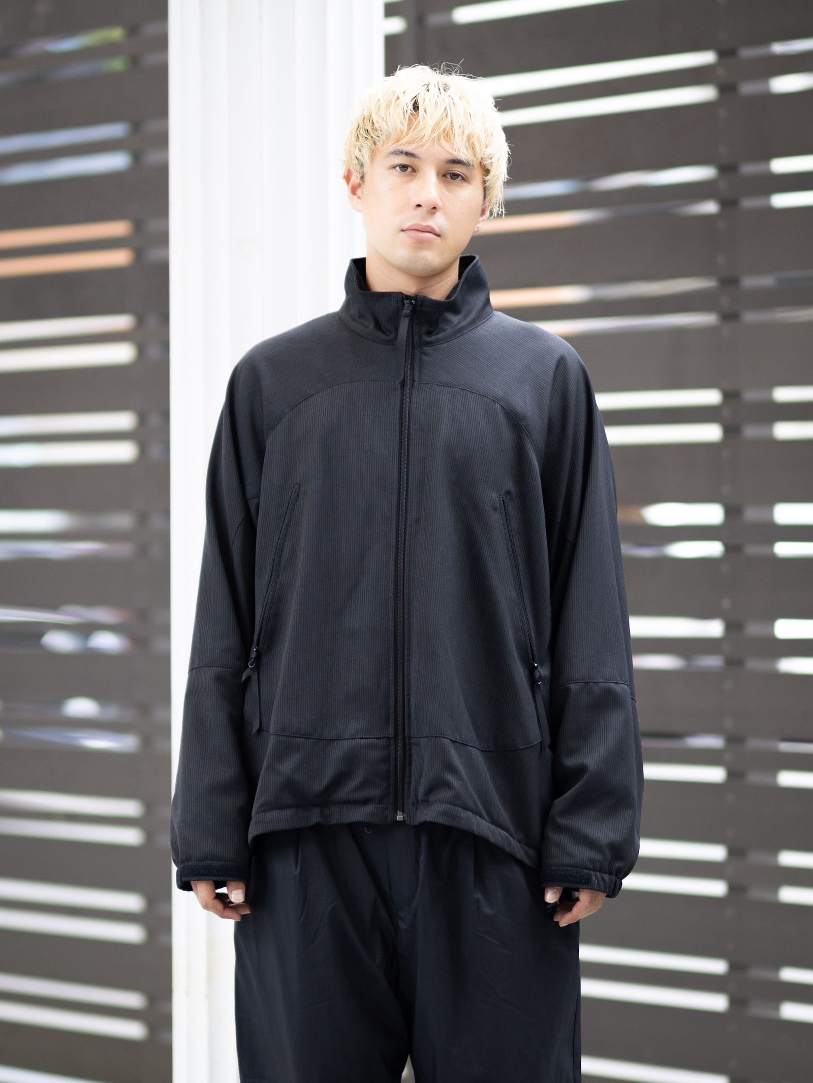 Graphpaper Melange Pique Zip-up Stand Collar Jacket (BLACK)9月26日(土)新作発売！