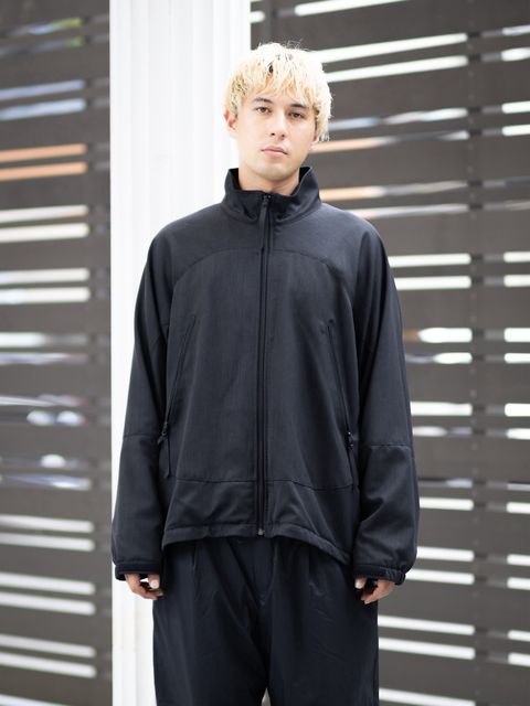 グラフペーパー Melange Pique Zip-up Stand Collar Jacket(GM263-30441)BLACK☆9月26日(土)発売！