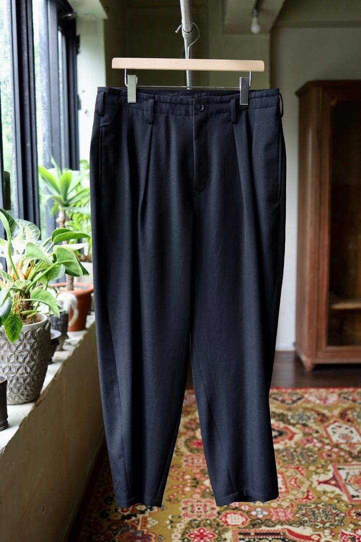 Yohji Yamamoto  テーパードワイドトラウザーズ(HW-P48-100-2A26)BLACK☆7月8日(水)発売！