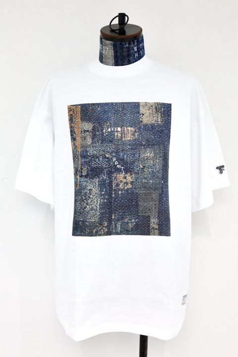 ファンダメンタル 26SS TシャツPRINTED BORO TEE (FA26TE15)WHITE☆新作発売！
