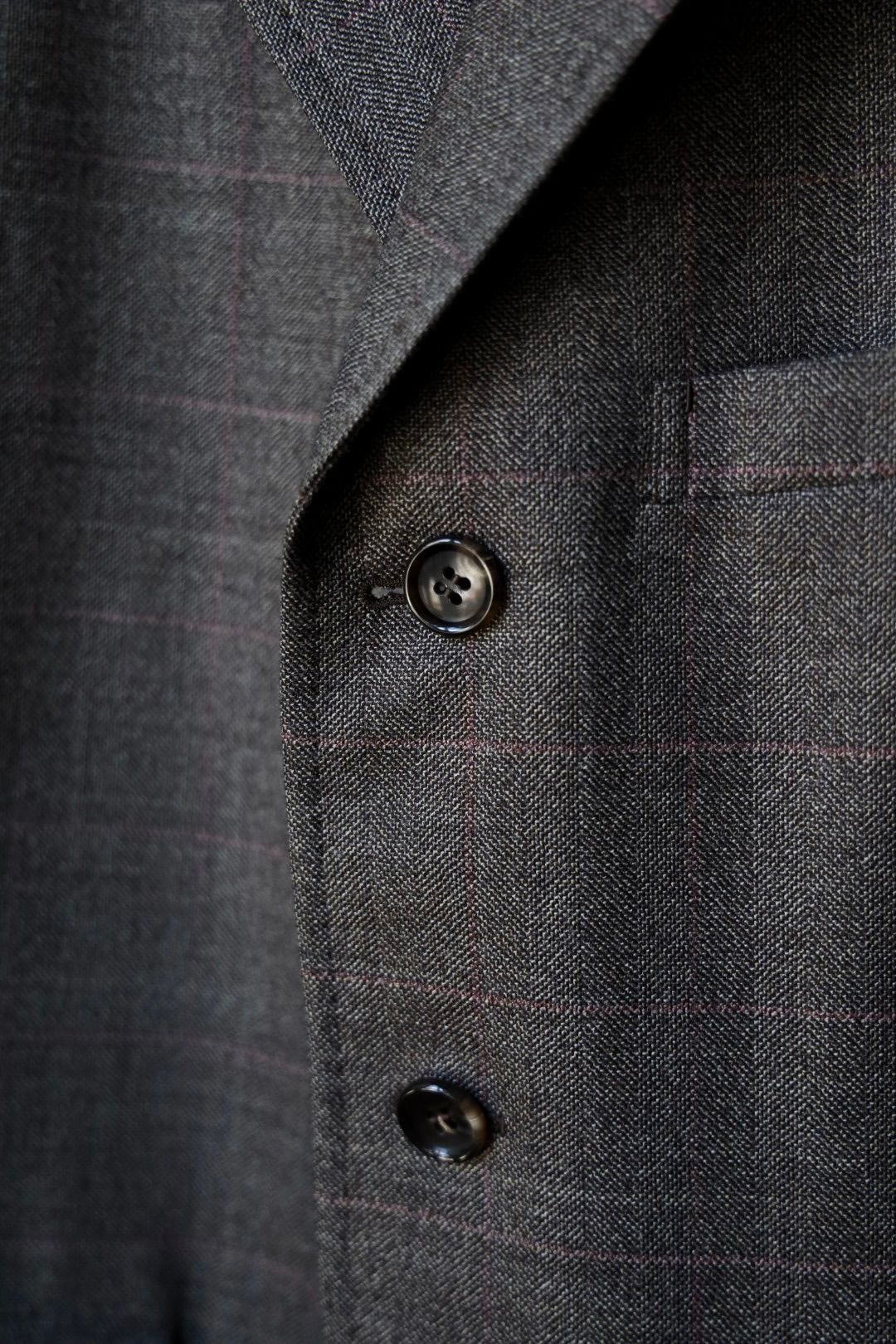 ジュンヤワタナベマン24AW ウールチェック×綿ヘリンボーンコート(WN-CO10-051)D.BROWN×KAHKI