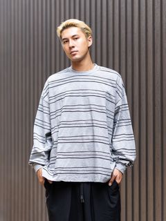 S.F.C 2026FW エスエフシー SUPER BIG LS TEE(MULTI STRIPE) (SFCFW26CS05)Gray M☆9月12日(土)発売！