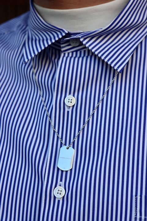 is-ness×THOMAS MASON VENTILATION SHORT SLEEVE SHIRT"BLOCKS STRIPE"style.