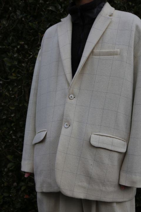 Dulcamara リフレクターツイードセットアップ"off White" style 2020.12.27.