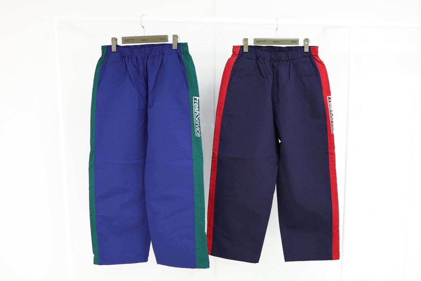 フレッシュサービス NYLON CANVAS SAILING PANTS (FSC261-40255)BLUE x GREEN