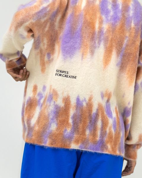 S.F.C-Stripes For Creative- DYED MOHAIR CREW MARK スタイル