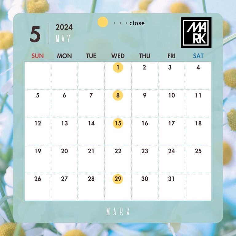 2024年5月営業日カレンダー