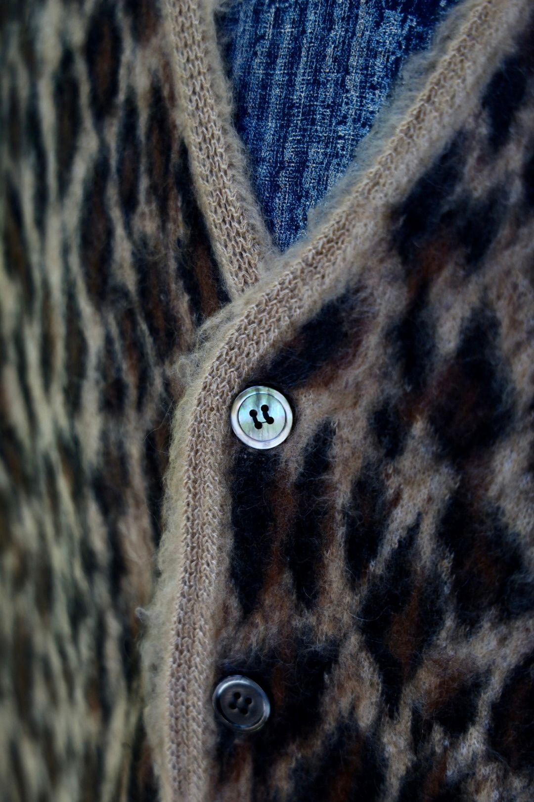 セントマイケル24AW MOHAIR CARDIGAN(SM-YS1-0000-059)LEOPARD