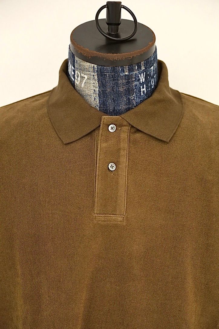 グラフペーパー Pique Velour Jersey L/S Polo(GM263-70255)BROWN☆8月8日(土)発売！