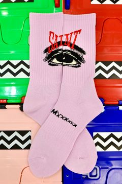 セントマイケル 26AW EYE_SOCKS(SM-MK1-0000-109)LAVENDER