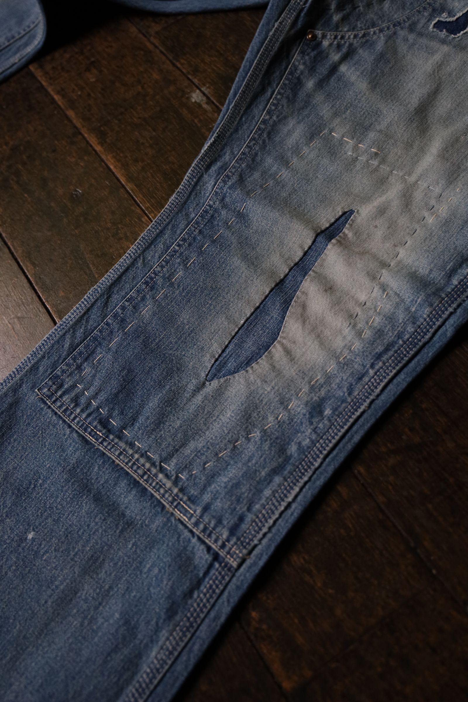 セントマイケル24AW DENIM DOUBLE KNEE (SM-YS1-0000-066)BLUE
