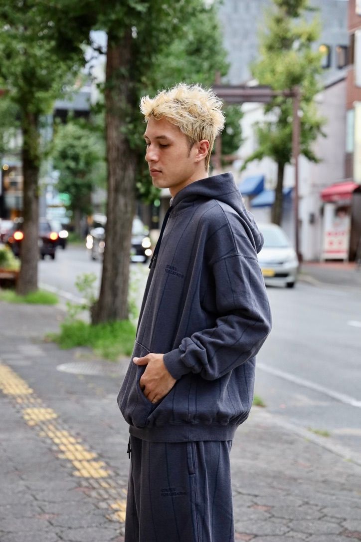 S.F.C 25FW エスエフシー STRIPE HOODY(DISCHARGED)(SFCFW25CS04)Navy☆9月20日(土)発売！