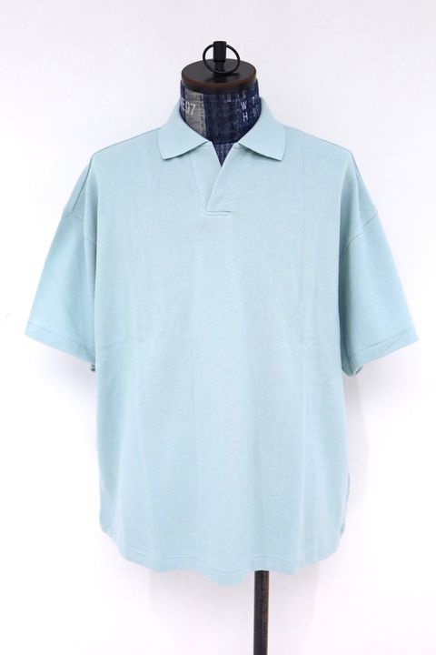 グラフペーパー 26SS Cotton Pique Jersey S/S Skipper Polo(GU261-70416)SMOKE BLUE☆4月11日(土)発売！