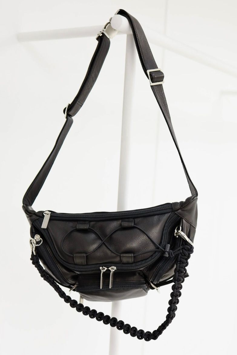 Yohji Yamamoto POUR HOMMEレザーウェストバッグ(HK-I07-775)BLACK☆新作発売！