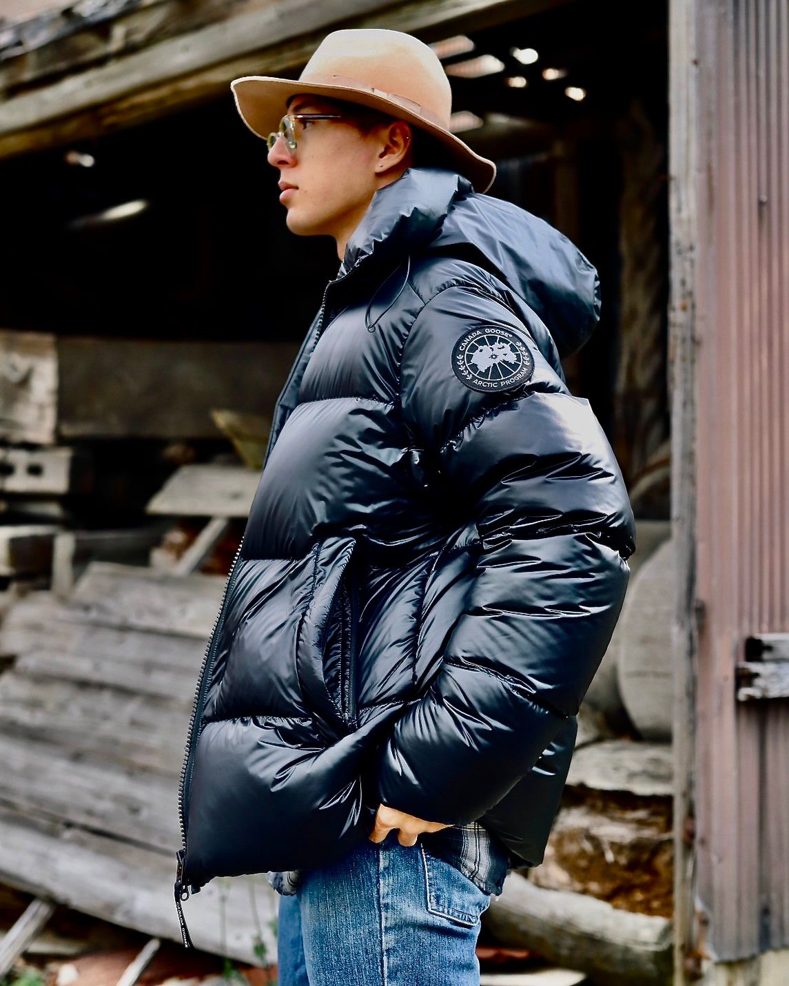 CANADA GOOSE カナダグース ナイロン ジャケット ブルゾン 黒-