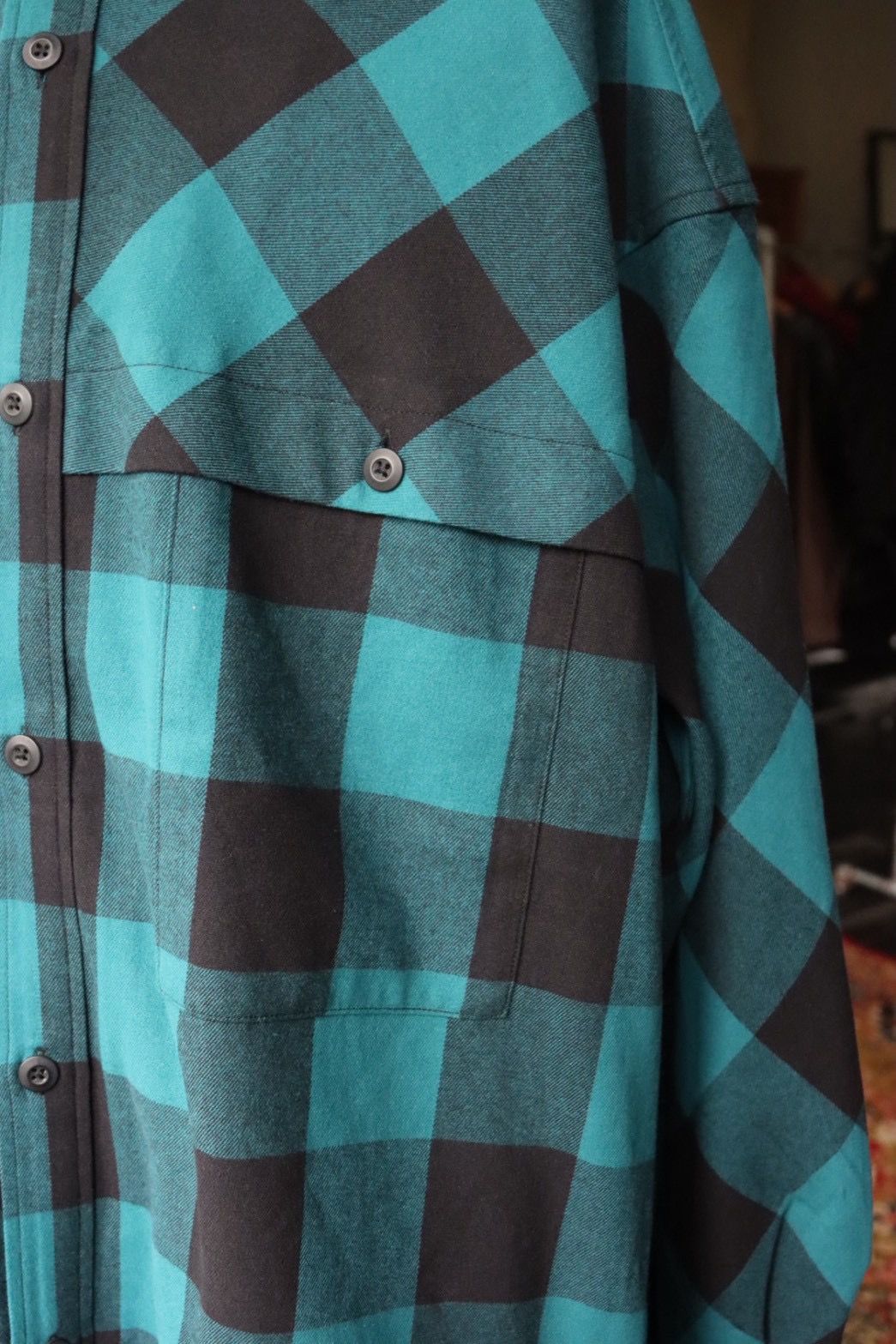 フレッシュサービス FLANNEL CHECK OVER YOKE SHIRT (FSC253-50129)GREEN