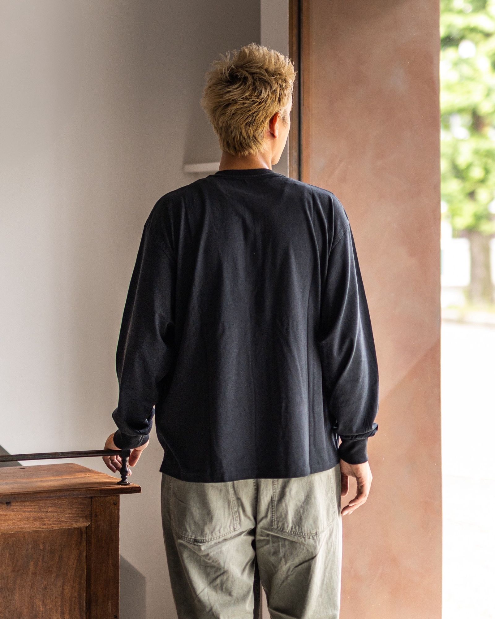 アプレッセ2025 STYLE2 Cashmere Blend L/S Henley Neck Shirt(25AAP-05-03)BLACK