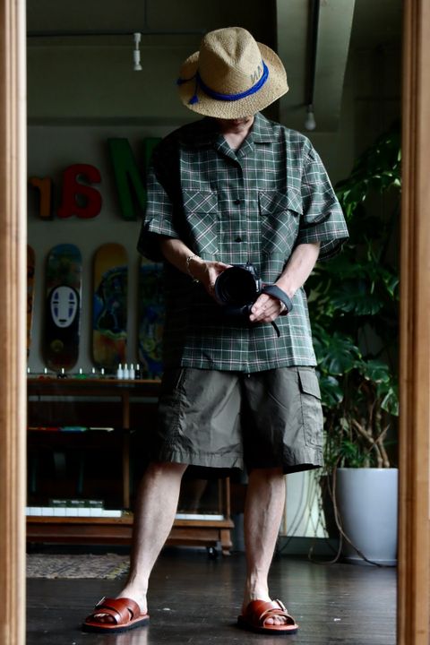COMME des GARCONS HOMME 22SS リネン綿チェックシャツスタイル.2022.5.6.