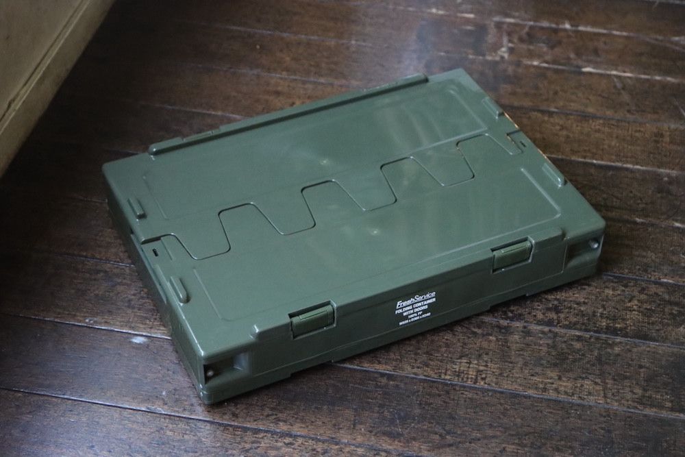 フレッシュサービス FOLDING CONTAINER w/2 DOORS "OLIVE"