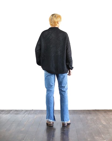 YOKE 新作SILK MOHAIR BUTTONED CARGIGAN style.2024.2.5