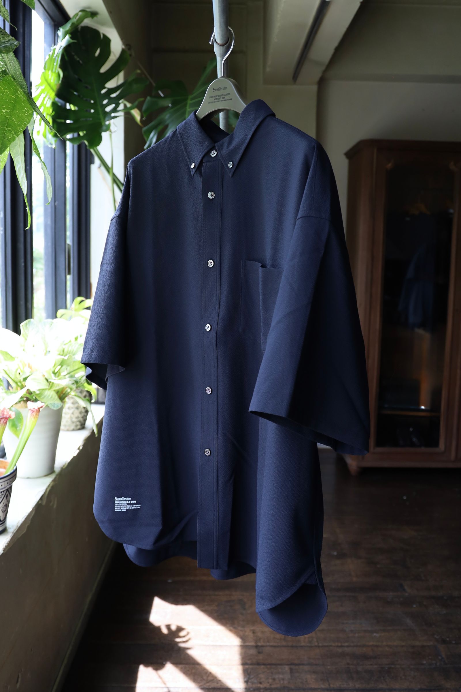 フレッシュサービス SEERSUCKER B.D SHIRT (FSC252-50043)NAVY☆6/21(土)発売！