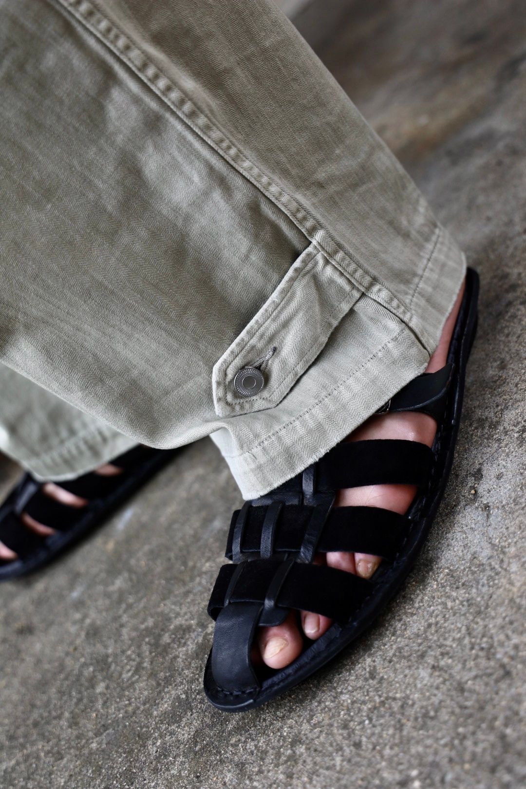 A.PRESSE Vintage Silk Linen S/S Open Collar Shirts MARKスタイル