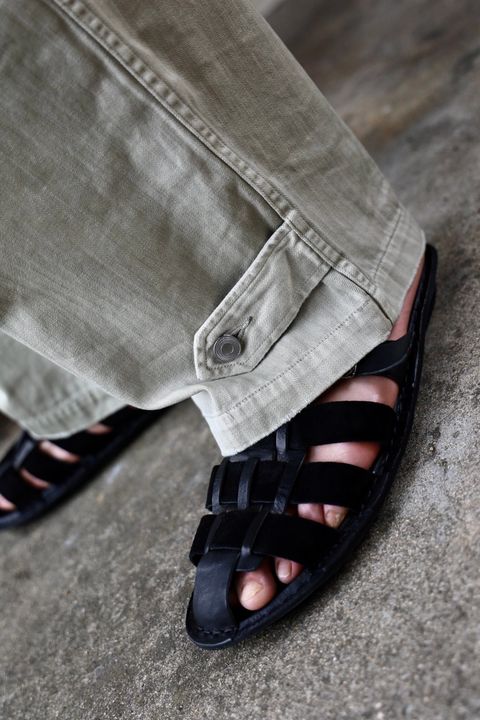 A.PRESSE Vintage Silk Linen S/S Open Collar Shirts MARKスタイル