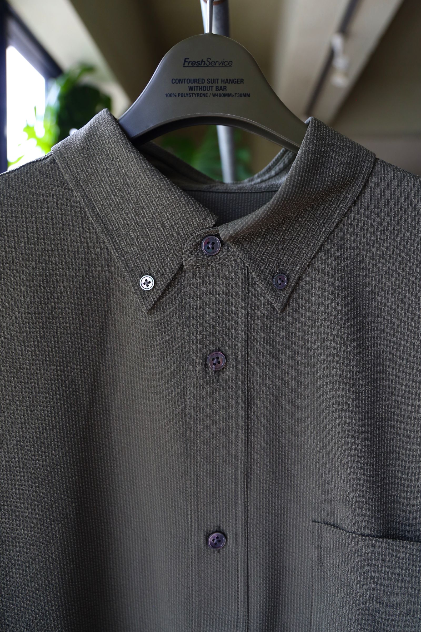 フレッシュサービス SEERSUCKER B.D SHIRT (FSC252-50043)KHAKI
