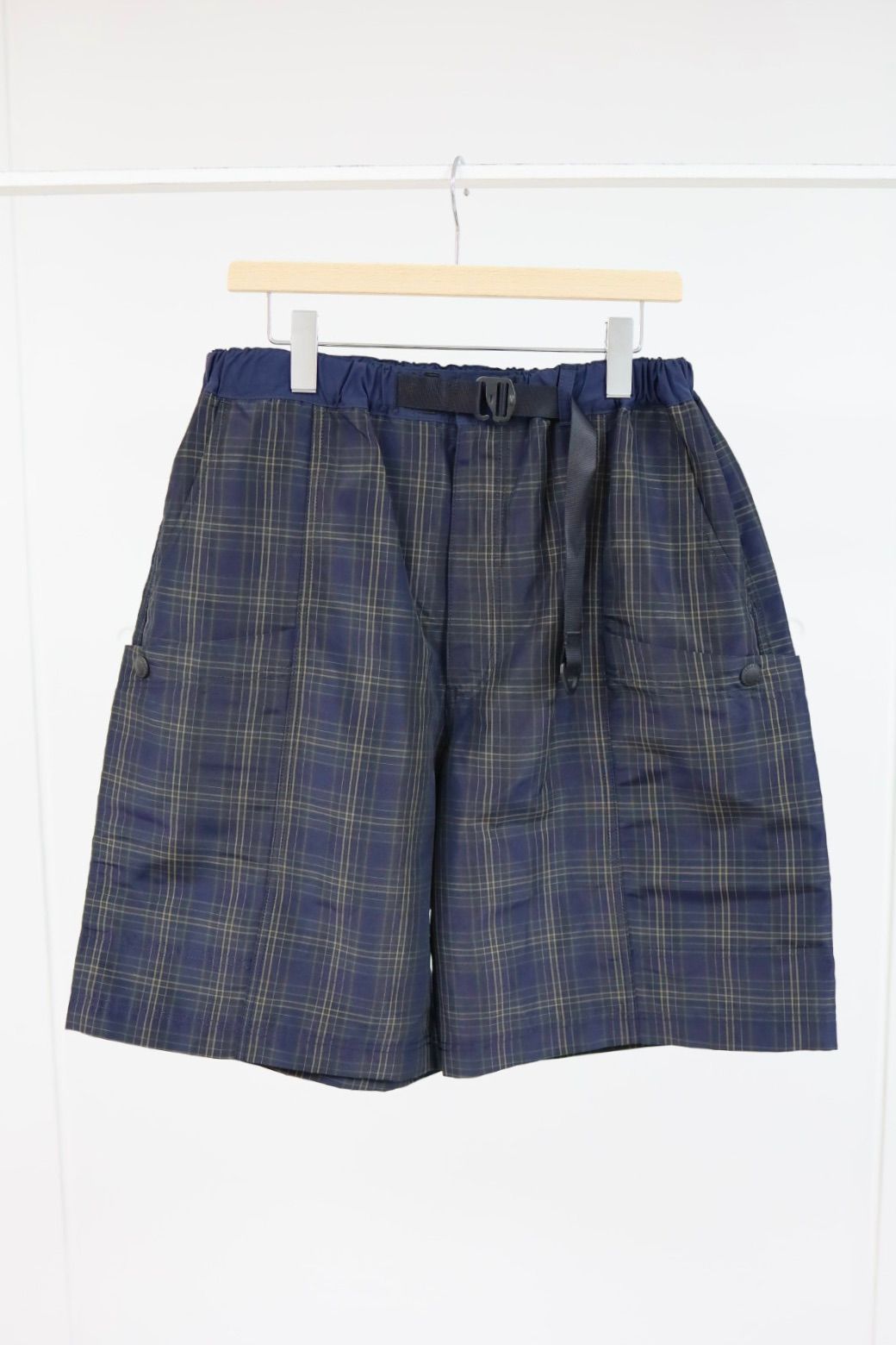 コムデギャルソンオム26SS エステルラミーチェックショーツ(HQ-P027-051)NAVY☆4月3日(金)発売！