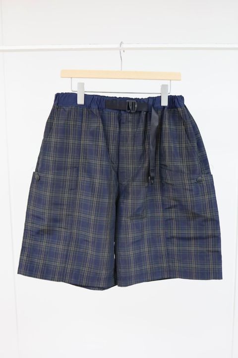 コムデギャルソンオム26SS エステルラミーチェックショーツ(HQ-P027-051)NAVY☆4月3日(金)発売！