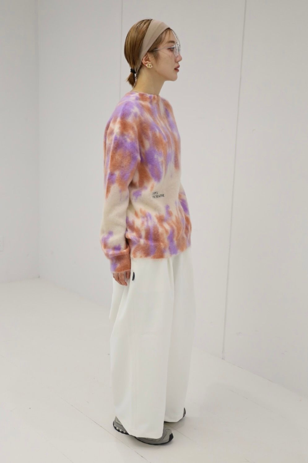 S.F.C 25FW エスエフシー DYED MOHAIR CREW (SFCFW25KN03)Natural,Orange,Purple