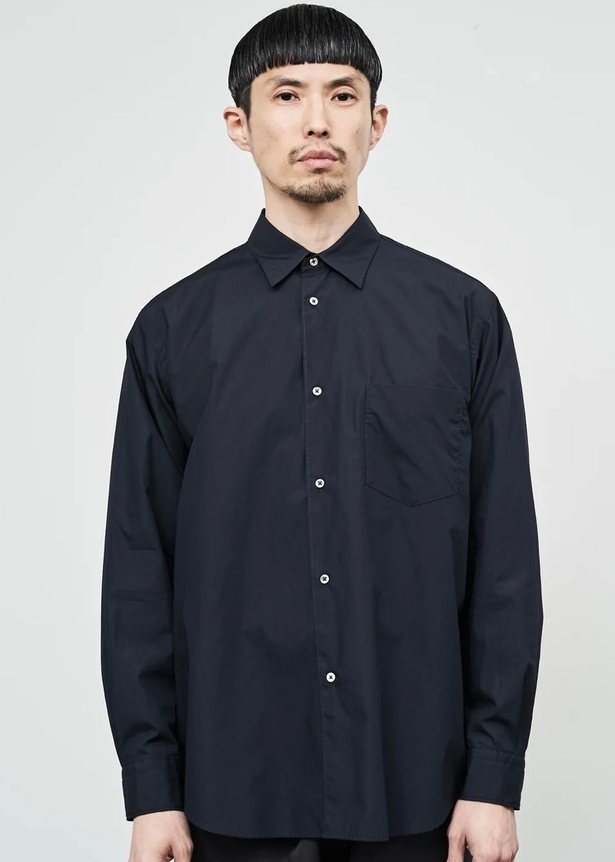 グラフペーパー シャツ Broad Regular Collar Shirt (GM253-50005B)NAVY☆7月19日(土)発売！