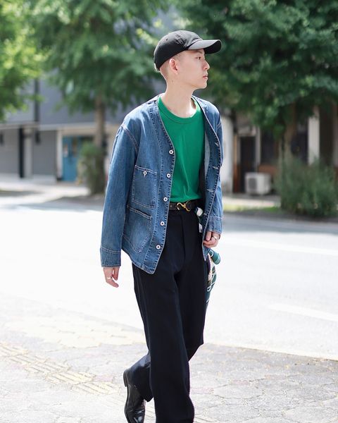 A.PRESSE アプレッセ 23AW Denim Engineer Jacketスタイル