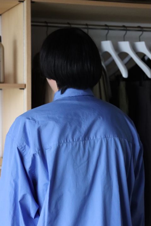 Graphpaper Broad Oversized L/S Regular Collar Shirt(GM214-50013) style.2021.10.17.