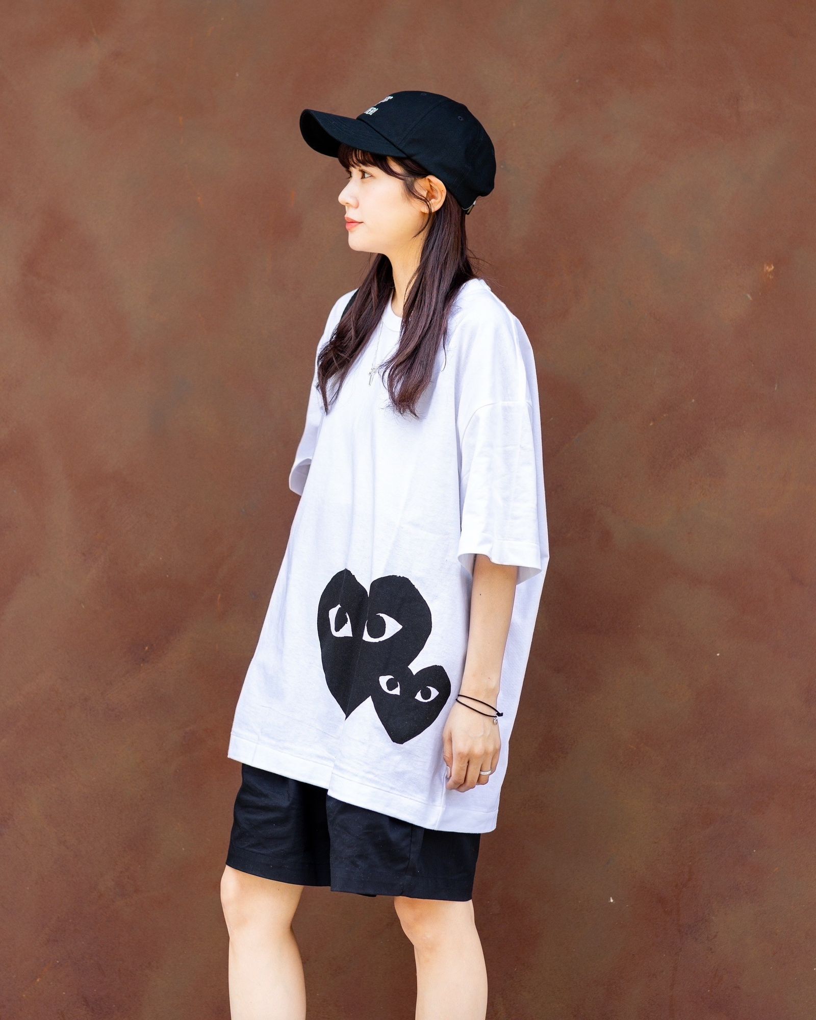 PLAY COMME des GARCONS 新作オーバーサイズロゴTシャツ style