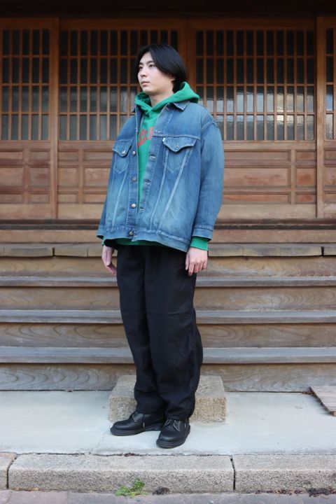 Graphpaper Selvage Denim Trucker Jacket(GU221-30027B) style.2022.1.29