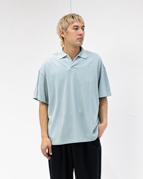 グラフペーパー 26SS Cotton Pique Jersey S/S Skipper Polo(GU261-70416)SMOKE BLUE☆4月11日(土)発売！