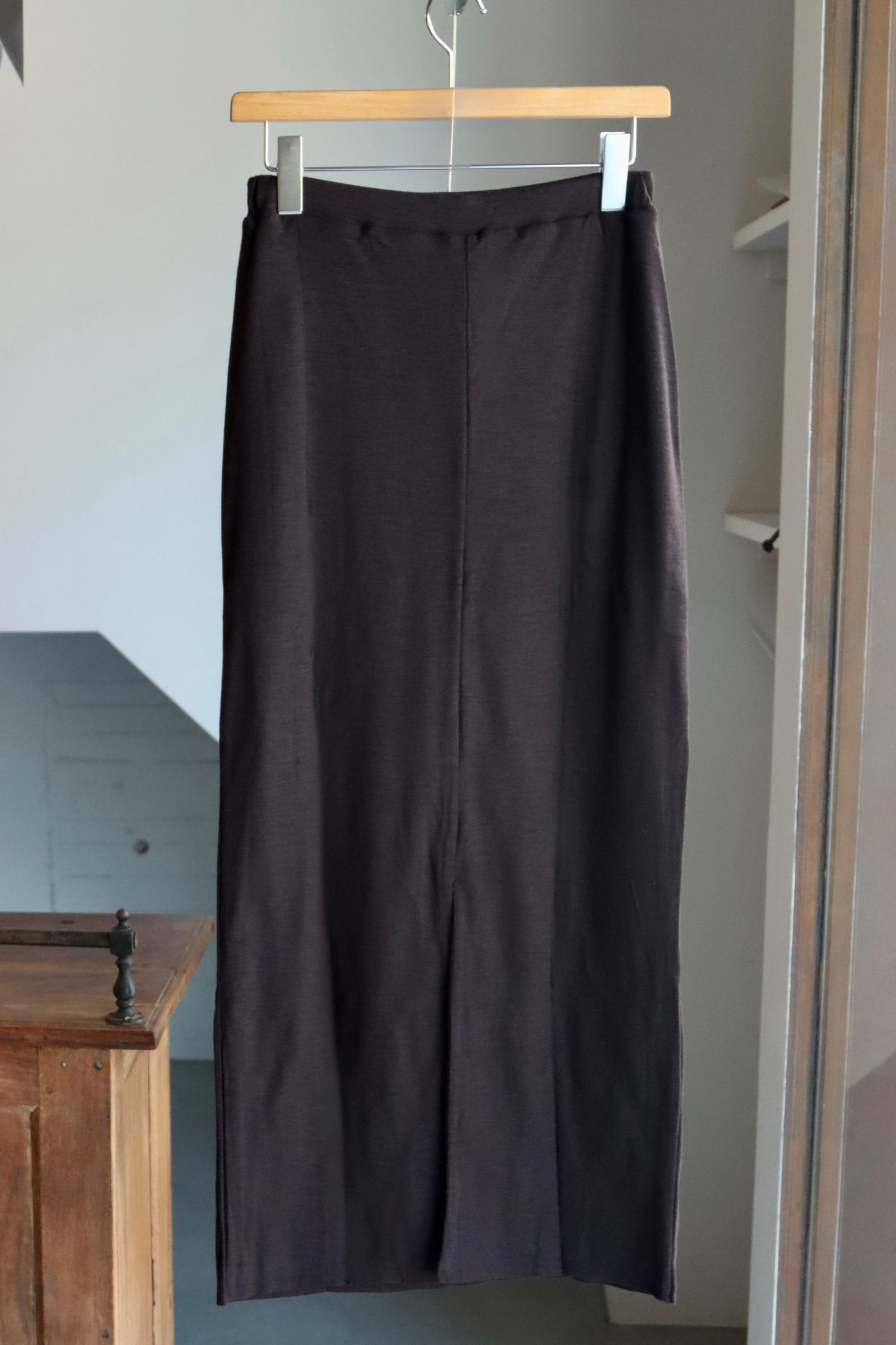 blurhms Women's 25FW Wool Rib Skirt(BHSW25F4)DarkBrown