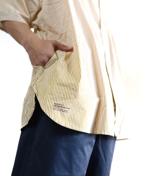 FreshService 24SS CORPORATE UNIFORM S/S SHIRT(STRIPE YELLOW) style 2024.3.8