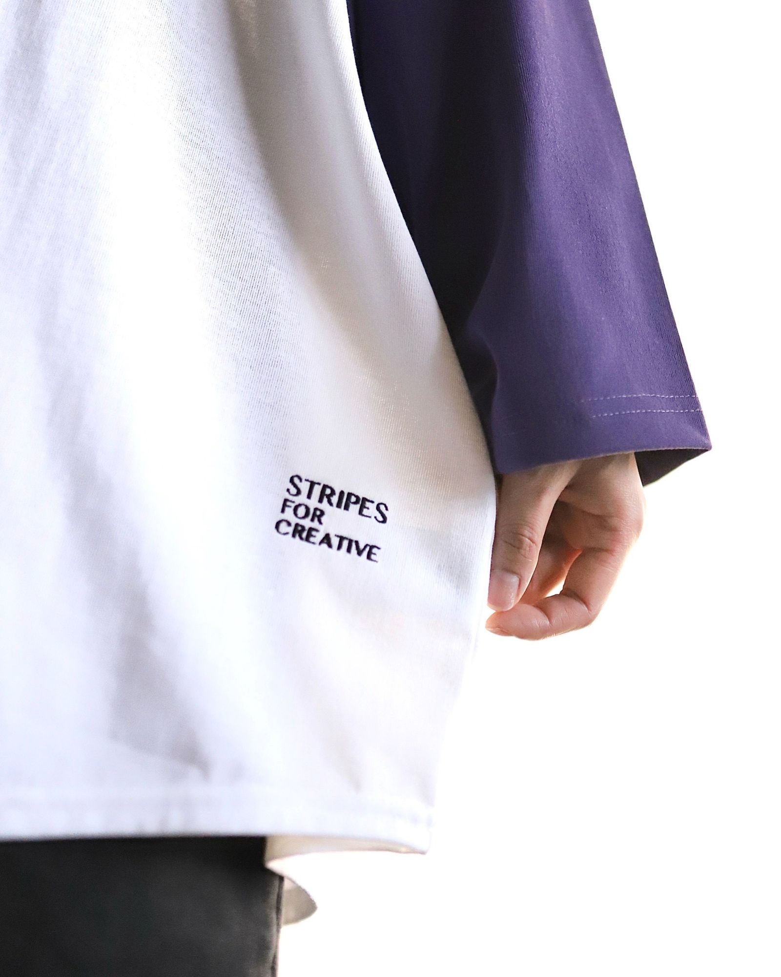 S.F.C 24SS エスエフシー RAGLAN BASEBALL TEE(SFCSS24CS12)White/Purple