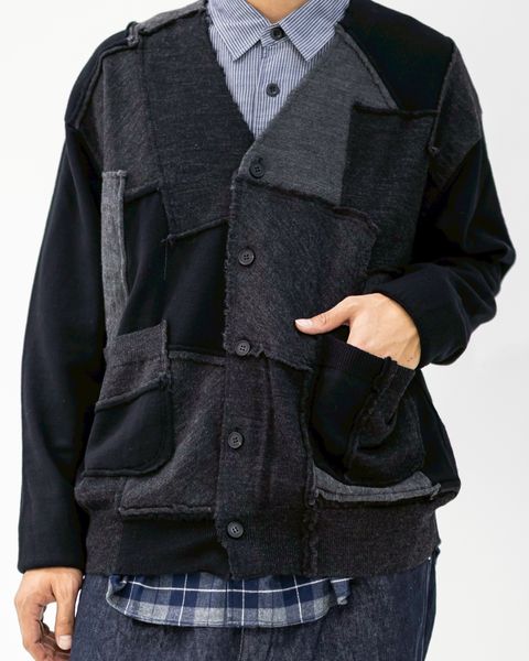 COMME des GARCONS HOMME 梳毛天竺パッチワークカーディガン 10月3日(金)新作発売！