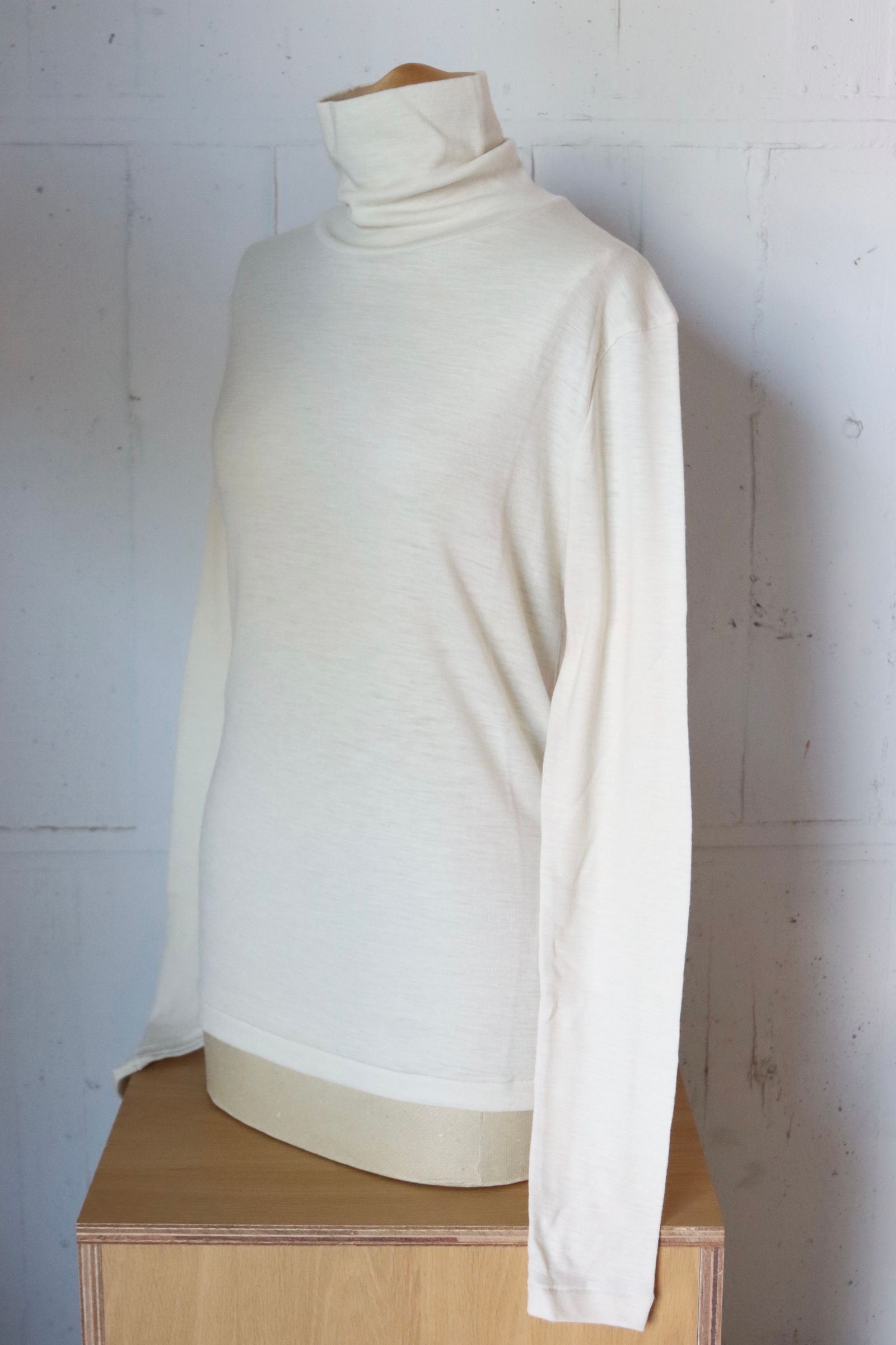 blurhms Women's 25FW Wool Rib Turtle Neck(BHSW24F12F25)Ivory