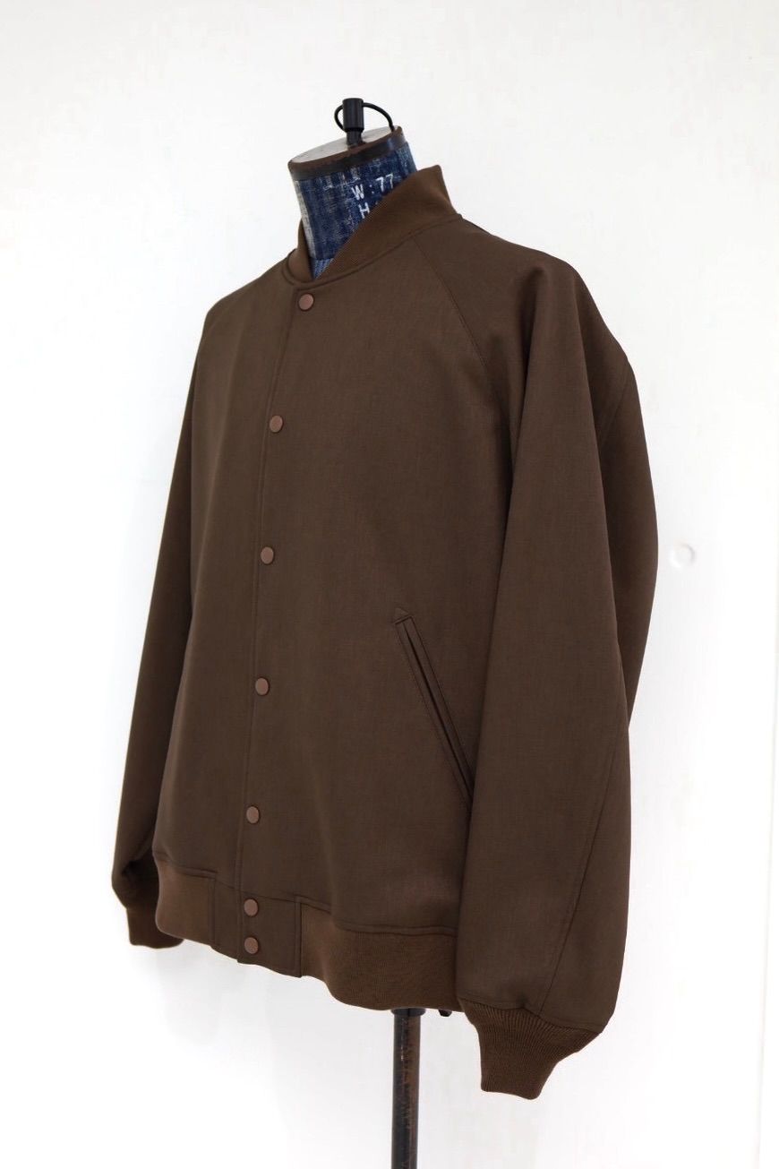 フレッシュサービス 26AW  DOWN FABRIC VARSITY JACKET(FSC263-30050)BROWN☆10月24日(土)新作発売！